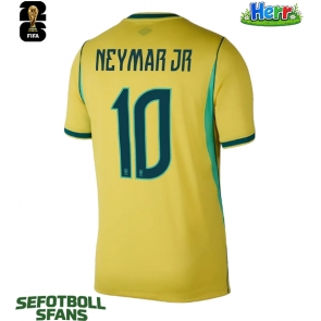 Brasilien Neymar Jr #10 Hemmatröja VM 2026 Kortärmad